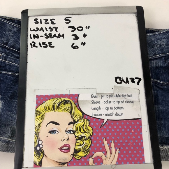 Amethyst Women’s Blue Jean Denim Shorts 5 - Picture 7 of 7